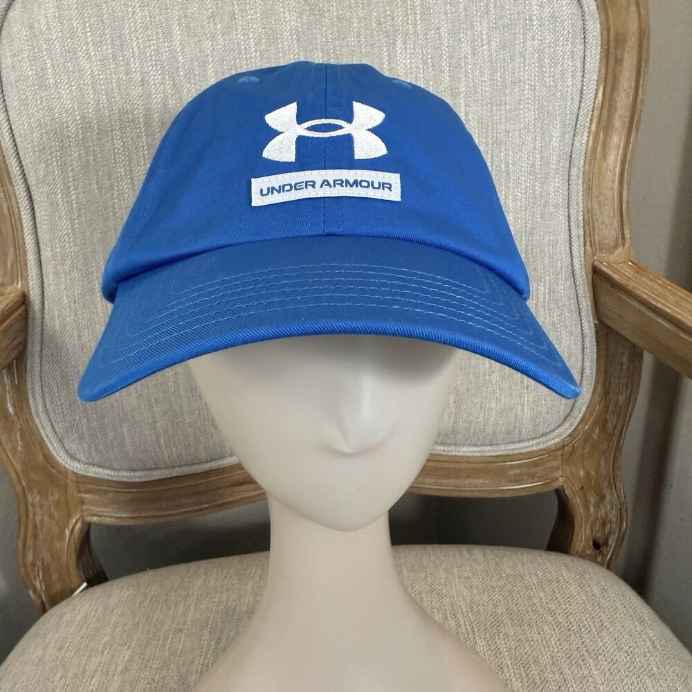 Under Armour Mens OSFM Blue Baseball Cap Hat Adjustable Cotton Casual Summer Fun